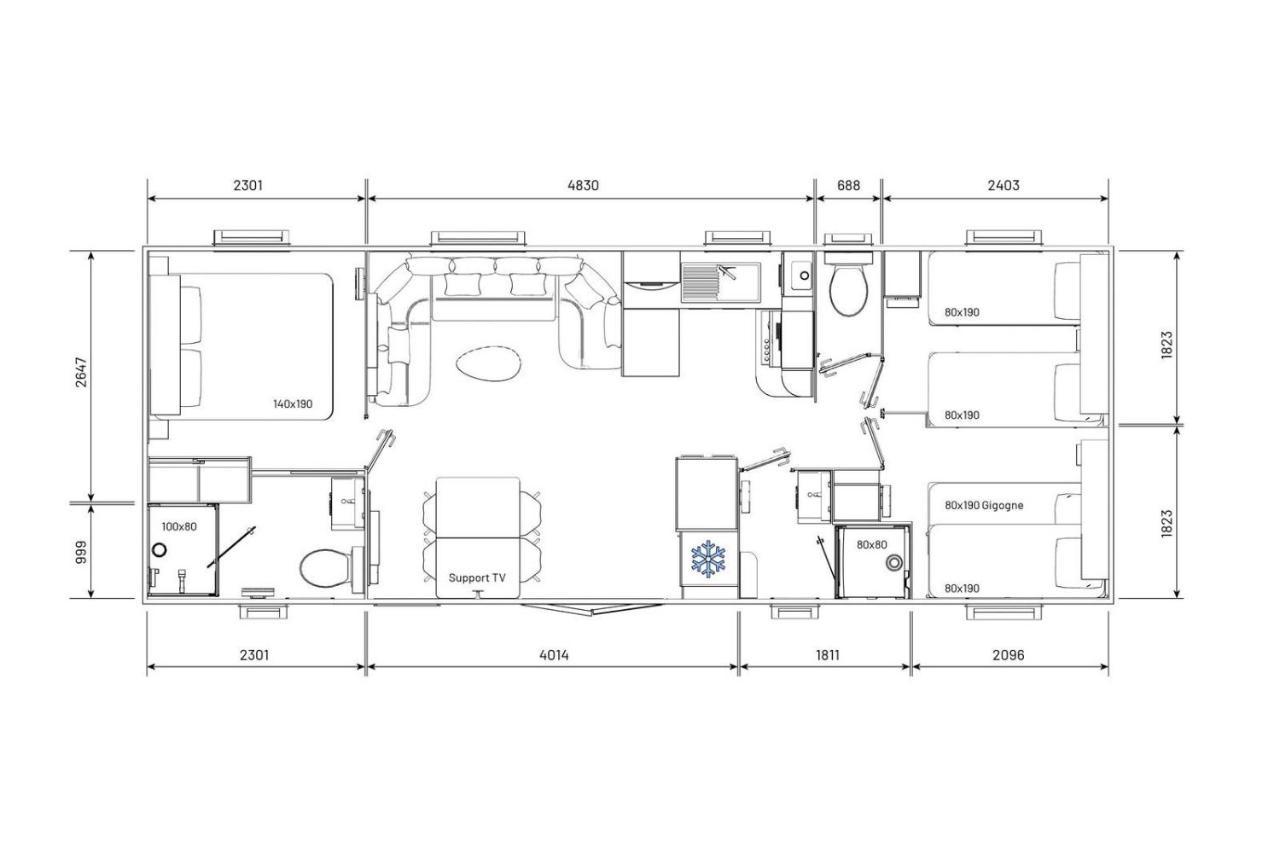 Mobil Home Neuf 6/8 Pers Biville-sur-Mer Exteriör bild